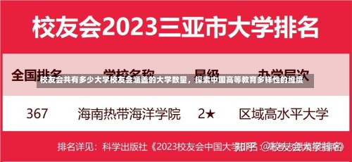 校友会共有多少大学校友会涵盖的大学数量，探索中国高等教育多样性的维度-第1张图片-记录生活每一天