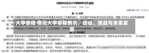 大学章程 情况大学章程情况，现状、挑战与未来发展-第1张图片-记录生活每一天