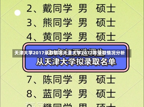 天津大学2017录取情况天津大学2017年录取情况分析-第1张图片-记录生活每一天