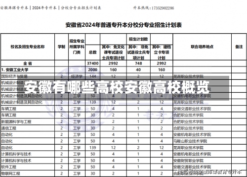 安徽有哪些高校安徽高校概览-第1张图片-记录生活每一天