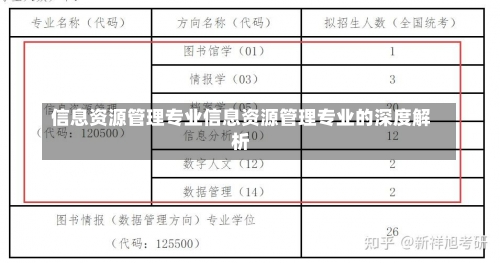 信息资源管理专业信息资源管理专业的深度解析-第1张图片-记录生活每一天