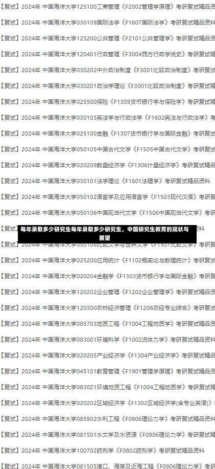 每年录取多少研究生每年录取多少研究生，中国研究生教育的现状与展望-第1张图片-记录生活每一天