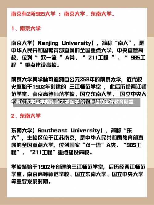 南京大学医学院南京大学医学院，卓越的医疗教育殿堂-第1张图片-记录生活每一天