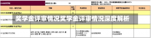 奖学金评审情况奖学金评审情况深度解析-第1张图片-记录生活每一天