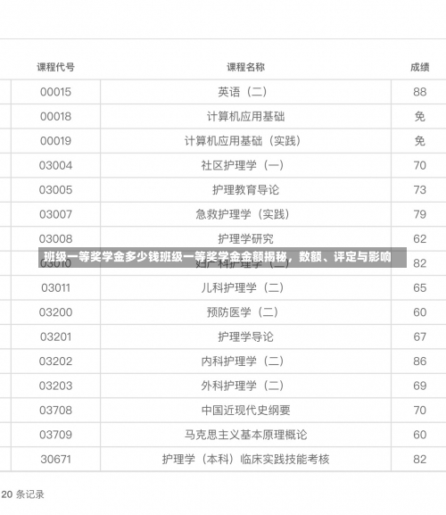 班级一等奖学金多少钱班级一等奖学金金额揭秘，数额、评定与影响-第1张图片-记录生活每一天