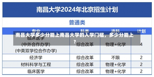 南昌大学多少分能上南昌大学的入学门槛，多少分能上？-第1张图片-记录生活每一天