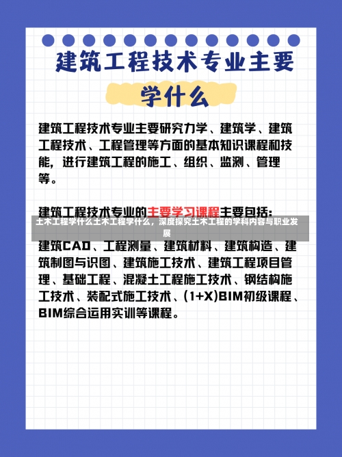 土木工程学什么土木工程学什么，深度探究土木工程的学科内容与职业发展-第1张图片-记录生活每一天