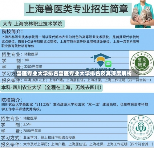 兽医专业大学排名兽医专业大学排名及其深度解析-第3张图片-记录生活每一天