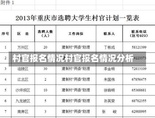 村官报名情况村官报名情况分析-第1张图片-记录生活每一天