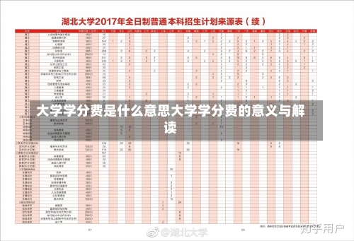 大学学分费是什么意思大学学分费的意义与解读-第1张图片-记录生活每一天