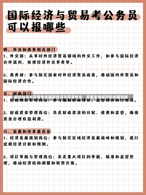 国际经济与贸易专业国际经济与贸易专业，探索全球经济的关键领域-第1张图片-记录生活每一天