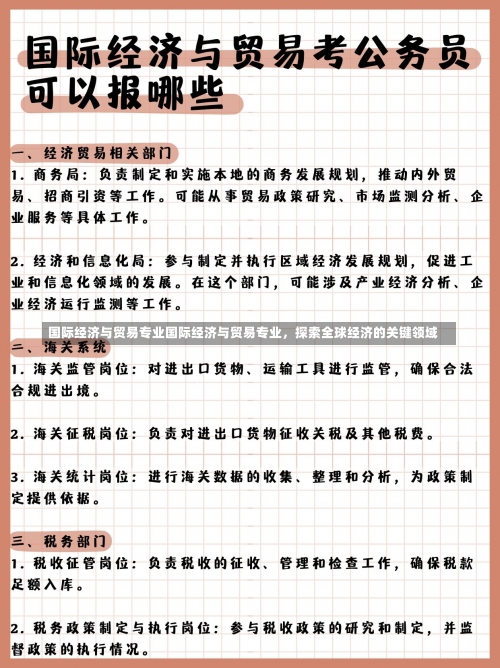 国际经济与贸易专业国际经济与贸易专业，探索全球经济的关键领域-第2张图片-记录生活每一天