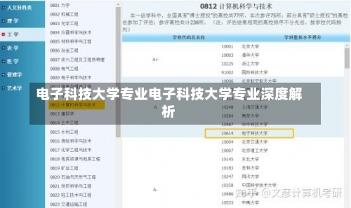 电子科技大学专业电子科技大学专业深度解析-第1张图片-记录生活每一天