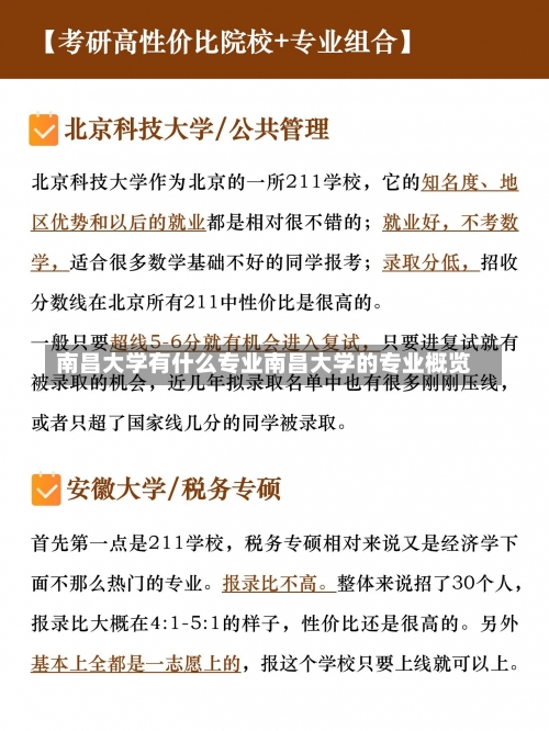 南昌大学有什么专业南昌大学的专业概览-第2张图片-记录生活每一天