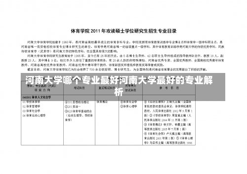 河南大学哪个专业最好河南大学最好的专业解析-第2张图片-记录生活每一天