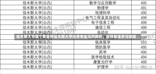 佳木斯大学哪个专业好佳木斯大学优秀专业深度解析，探寻最佳学习领域-第1张图片-记录生活每一天