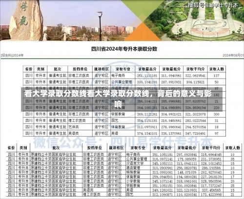 看大学录取分数线看大学录取分数线，背后的意义与影响-第1张图片-记录生活每一天