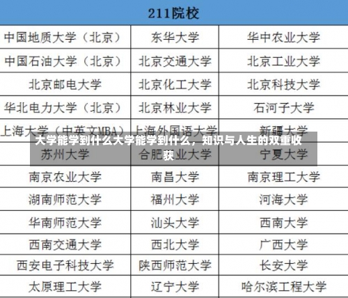 大学能学到什么大学能学到什么，知识与人生的双重收获-第1张图片-记录生活每一天