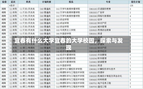 宜春有什么大学宜春的大学校园，探索与发现-第1张图片-记录生活每一天