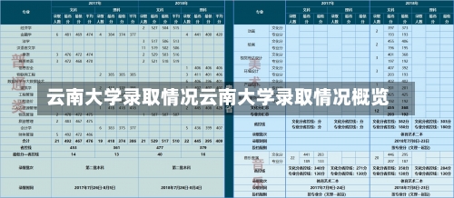 云南大学录取情况云南大学录取情况概览-第2张图片-记录生活每一天