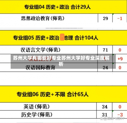 苏州大学有哪些好专业苏州大学好专业深度解析-第2张图片-记录生活每一天