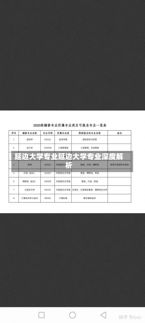 延边大学专业延边大学专业深度解析-第2张图片-记录生活每一天