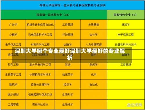 深圳大学哪个专业最好深圳大学最好的专业解析-第1张图片-记录生活每一天