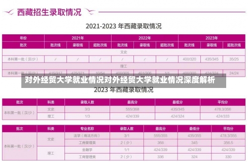 对外经贸大学就业情况对外经贸大学就业情况深度解析-第1张图片-记录生活每一天