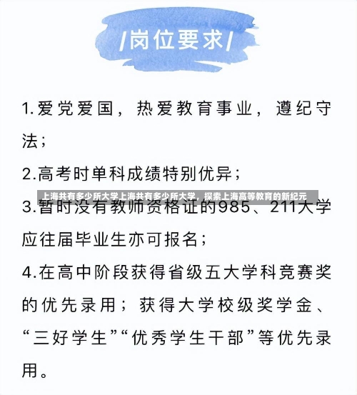 上海共有多少所大学上海共有多少所大学，探索上海高等教育的新纪元-第1张图片-记录生活每一天