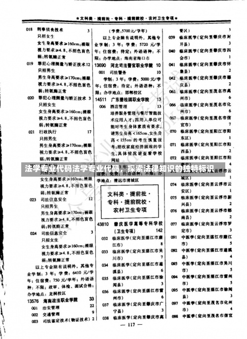 法学专业代码法学专业代码，探索法律知识的独特标识-第3张图片-记录生活每一天