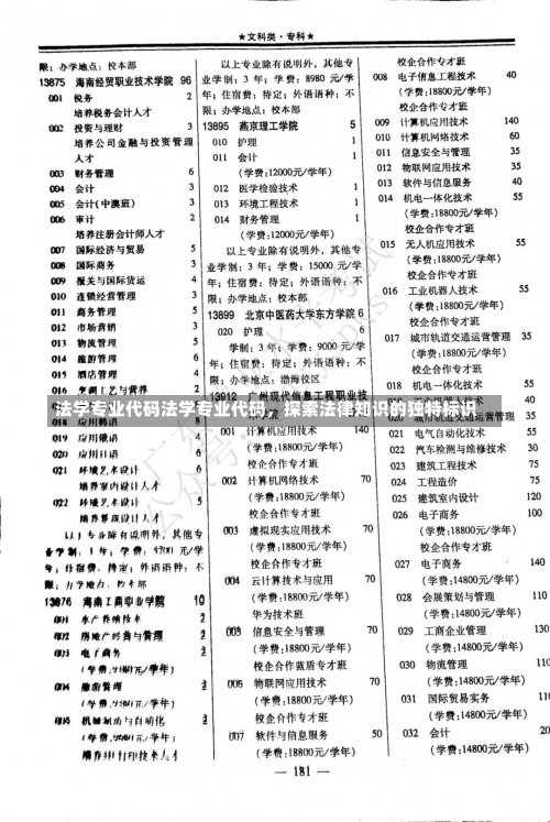 法学专业代码法学专业代码，探索法律知识的独特标识-第2张图片-记录生活每一天