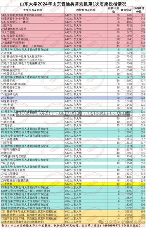 考多少分上山东大学揭秘山东大学录取分数，你需要考多少分才能成功入学？-第1张图片-记录生活每一天