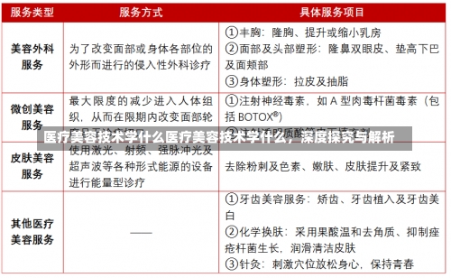 医疗美容技术学什么医疗美容技术学什么，深度探究与解析-第2张图片-记录生活每一天