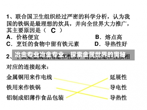 冶金专业冶金专业，探索金属世界的奥秘-第3张图片-记录生活每一天