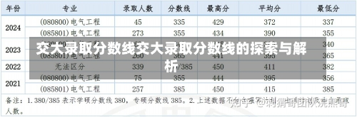 交大录取分数线交大录取分数线的探索与解析-第1张图片-记录生活每一天