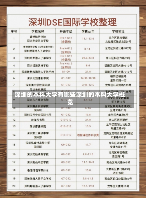 深圳的本科大学有哪些深圳的本科大学概览-第2张图片-记录生活每一天