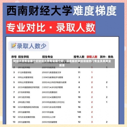 财经大学专业哪个好财经大学专业哪个好，深度解析财经领域热门专业及其就业前景-第2张图片-记录生活每一天