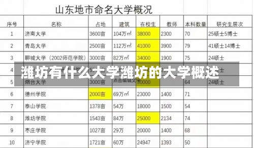 潍坊有什么大学潍坊的大学概述-第1张图片-记录生活每一天