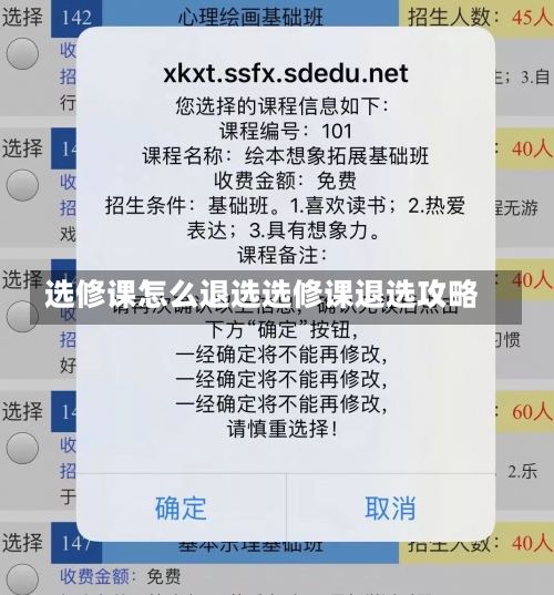 选修课怎么退选选修课退选攻略-第1张图片-记录生活每一天