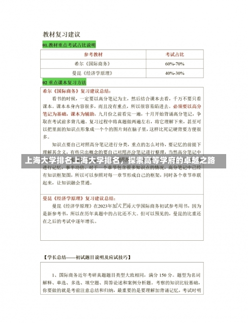 上海大学排名上海大学排名，探索高等学府的卓越之路-第1张图片-记录生活每一天