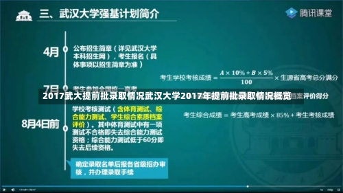 2017武大提前批录取情况武汉大学2017年提前批录取情况概览-第2张图片-记录生活每一天