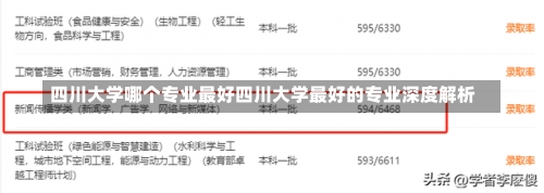 四川大学哪个专业最好四川大学最好的专业深度解析-第3张图片-记录生活每一天